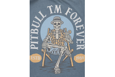 Koszulka Pit Bull Denim Washed Pitbull Forever '21 - Błękitna