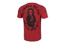 Koszulka Pit Bull Denim Washed Santa Muerte '21 - Bordowa