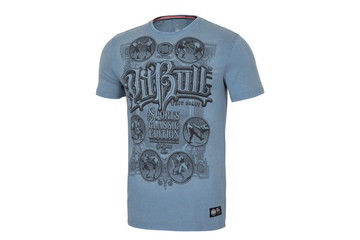 Koszulka Pit Bull Denim Washed Multisport '21 - Błękitna