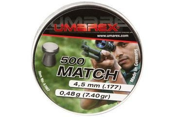 śrut 4,5 mm UMAREX MATCH płaski 500szt.