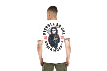 Koszulka Pit Bull Garment Washed Santa Muerte '21 - Biała