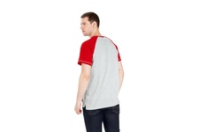 Koszulka Pit Bull Garment Washed Raglan Small Logo '21 - Szara/Czerwona
