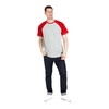 Koszulka Pit Bull Garment Washed Raglan Small Logo '21 - Szara/Czerwona