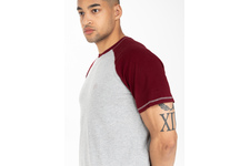 Koszulka Pit Bull Garment Washed Raglan Small Logo '21 - Szara/Bordowa