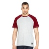 Koszulka Pit Bull Garment Washed Raglan Small Logo '21 - Szara/Bordowa