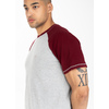 Koszulka Pit Bull Garment Washed Raglan Small Logo '21 - Szara/Bordowa