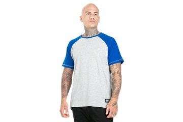 Koszulka Pit Bull Garment Washed Raglan Small Logo '21 - Szara/Niebieska