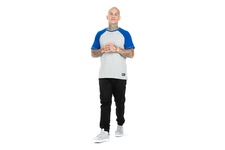 Koszulka Pit Bull Garment Washed Raglan Small Logo '21 - Szara/Niebieska