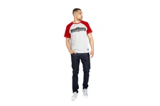 Koszulka Pit Bull Garment Washed Raglan Boxing '21 - Szara/Czerwona