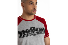 Koszulka Pit Bull Garment Washed Raglan Boxing '21 - Szara/Czerwona