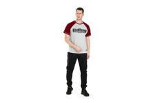 Koszulka Pit Bull Garment Washed Raglan Boxing '21 - Szara/Bordowa