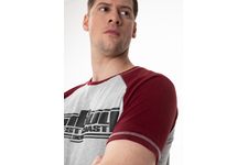 Koszulka Pit Bull Garment Washed Raglan Boxing '21 - Szara/Bordowa