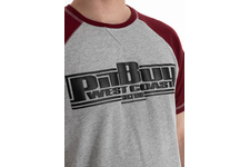 Koszulka Pit Bull Garment Washed Raglan Boxing '21 - Szara/Bordowa