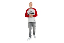 Koszulka z długim rękawem Pit Bull Garment Washed Raglan California '21 - Szara/Czerwona