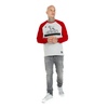 Koszulka z długim rękawem Pit Bull Garment Washed Raglan California '21 - Szara/Czerwona