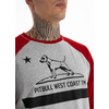 Koszulka z długim rękawem Pit Bull Garment Washed Raglan California '21 - Szara/Czerwona