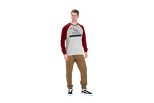 Koszulka z długim rękawem Pit Bull Garment Washed Raglan California '21 - Szara/Bordowa