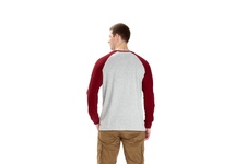 Koszulka z długim rękawem Pit Bull Garment Washed Raglan California '21 - Szara/Bordowa