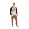 Koszulka z długim rękawem Pit Bull Garment Washed Raglan California '21 - Szara/Bordowa