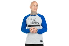 Koszulka z długim rękawem Pit Bull Garment Washed Raglan California '21 - Szara/Niebieska