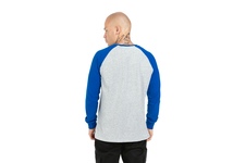 Koszulka z długim rękawem Pit Bull Garment Washed Raglan California '21 - Szara/Niebieska
