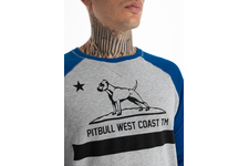 Koszulka z długim rękawem Pit Bull Garment Washed Raglan California '21 - Szara/Niebieska