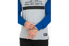Koszulka z długim rękawem Pit Bull Garment Washed Raglan California '21 - Szara/Niebieska