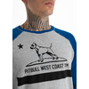 Koszulka z długim rękawem Pit Bull Garment Washed Raglan California '21 - Szara/Niebieska