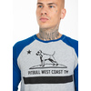 Koszulka z długim rękawem Pit Bull Garment Washed Raglan California '21 - Szara/Niebieska