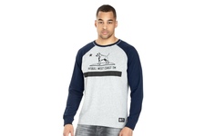 Koszulka z długim rękawem Pit Bull Garment Washed Raglan California '21 - Szara/Granatowa