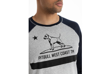Koszulka z długim rękawem Pit Bull Garment Washed Raglan California '21 - Szara/Granatowa