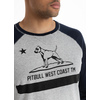 Koszulka z długim rękawem Pit Bull Garment Washed Raglan California '21 - Szara/Granatowa