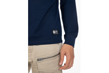 Longsleeve z kapturem Pit Bull Spandex Small Logo '21 - Granatowy