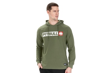 Longsleeve z kapturem Pit Bull Spandex Hilltop '21 - Oliwkowy