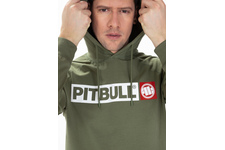 Longsleeve z kapturem Pit Bull Spandex Hilltop '21 - Oliwkowy