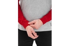 Longsleeve z kapturem Pit Bull Garment Washed Raglan Small Logo '21 - Szary/Czerwony