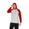 Longsleeve z kapturem Pit Bull Garment Washed Raglan Small Logo '21 - Szary/Czerwony