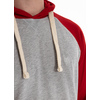 Longsleeve z kapturem Pit Bull Garment Washed Raglan Small Logo '21 - Szary/Czerwony