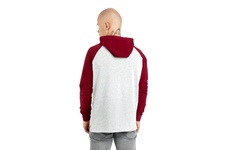 Longsleeve z kapturem Pit Bull Garment Washed Raglan Small Logo '21 - Szary/Bordowy