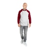 Longsleeve z kapturem Pit Bull Garment Washed Raglan Small Logo '21 - Szary/Bordowy