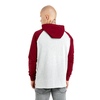Longsleeve z kapturem Pit Bull Garment Washed Raglan Small Logo '21 - Szary/Bordowy