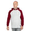Longsleeve z kapturem Pit Bull Garment Washed Raglan Small Logo '21 - Szary/Bordowy