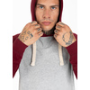 Longsleeve z kapturem Pit Bull Garment Washed Raglan Small Logo '21 - Szary/Bordowy