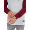 Longsleeve z kapturem Pit Bull Garment Washed Raglan Small Logo '21 - Szary/Bordowy