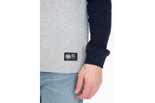 Longsleeve z kapturem Pit Bull Garment Washed Raglan Small Logo '21 - Szary/Granatowy