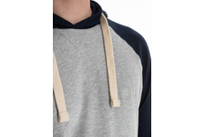 Longsleeve z kapturem Pit Bull Garment Washed Raglan Small Logo '21 - Szary/Granatowy