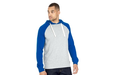 Longsleeve z kapturem Pit Bull Garment Washed Raglan Small Logo '21 - Szary/Niebieski