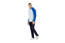 Longsleeve z kapturem Pit Bull Garment Washed Raglan Small Logo '21 - Szary/Niebieski