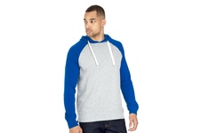 Longsleeve z kapturem Pit Bull Garment Washed Raglan Small Logo '21 - Szary/Niebieski