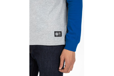 Longsleeve z kapturem Pit Bull Garment Washed Raglan Small Logo '21 - Szary/Niebieski